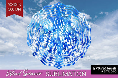 Winter Wind Spinner PNG - Tie Dye Sublimation Sublimation OrangeBrushStudio 