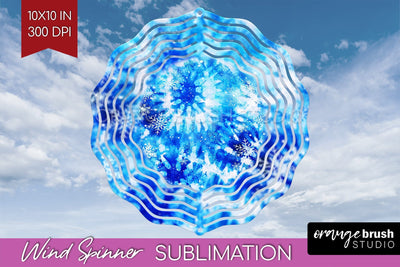 Winter Wind Spinner PNG - Tie Dye Sublimation Sublimation OrangeBrushStudio 