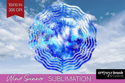 Winter Wind Spinner PNG - Tie Dye Sublimation Sublimation OrangeBrushStudio 