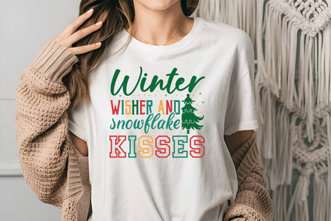 winter wisher and snowflake kisses SVG Angelina750 