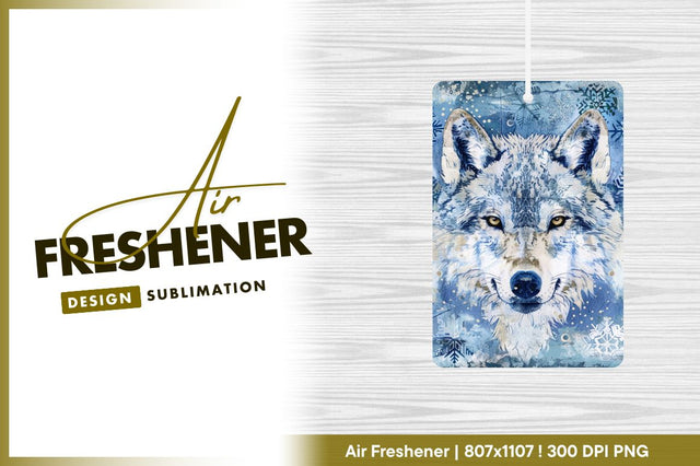 Winter wolf artistic portrait with snowflakes Sublimation Regulrcrative 