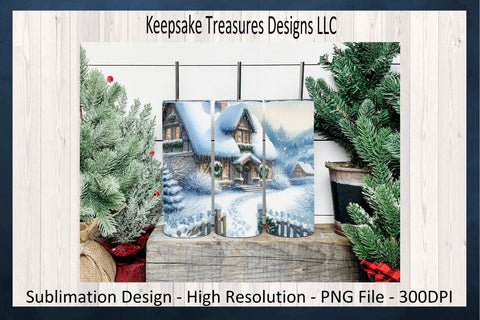 Winter Wonderland 20oz Straight Tumbler Set Seven Different Designs Sublimation PNG Sublimation Keepsake Treasures Designs LLC. 