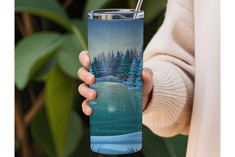 Winter Wonderland 20oz Tumbler Wrap Sublimation DesignSVG 