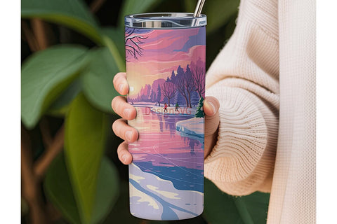 Winter Wonderland 20oz Tumbler Wrap Sublimation DesignSVG 