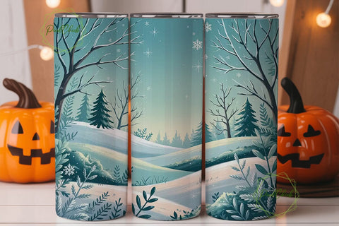 Winter Wonderland 20oz Tumbler Wrap Sublimation PixelChick 