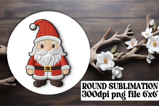 Winter Wonderland 3D Embroidered Christmas Round Ornament Set Sublimation afrosvg 