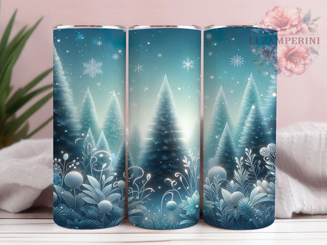 Winter Wonderland Christmas Tumbler, Christmas Sublimation Design, Festive Holiday Cup Art, 20oz Xmas Tumbler, Whimsical Winter Mug, Stylish Christmas Cup, Cozy Wonderland Wrap Sublimation Li Zamperini 