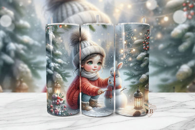 Winter Wonderland Christmas Tumbler Wrap PNG Sublimation BijouBay 
