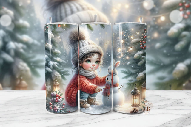 Winter Wonderland Christmas Tumbler Wrap PNG Sublimation BijouBay 