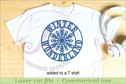 Winter Wonderland Christmas wall sign svg laser cut file SVG APInspireddesigns 