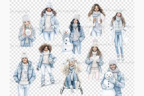 Winter Wonderland Clip Art Bundle | Cozy Cabin Snowy Clipart SVG GlamArtZhanna 