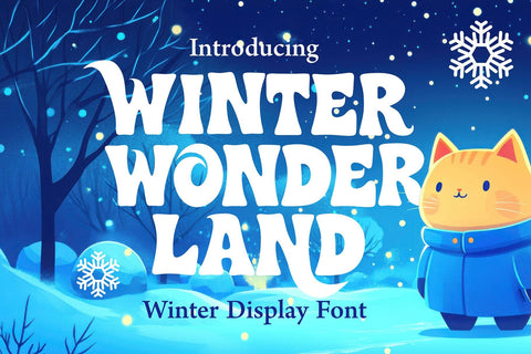 Winter Wonderland - Decorative Display Font Font Mozzatype 
