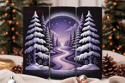 Winter Wonderland Glitter 20oz Tumbler Sublimation DesignSVG 