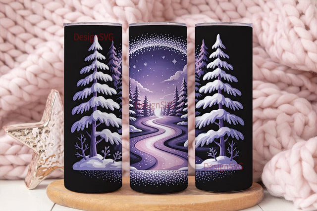 Winter Wonderland Glitter 20oz Tumbler Sublimation DesignSVG 