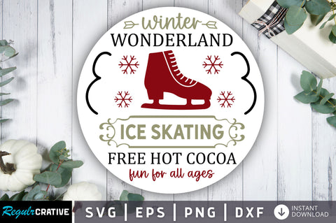 Winter wonderland ice skating SVG Design SVG Regulrcrative 