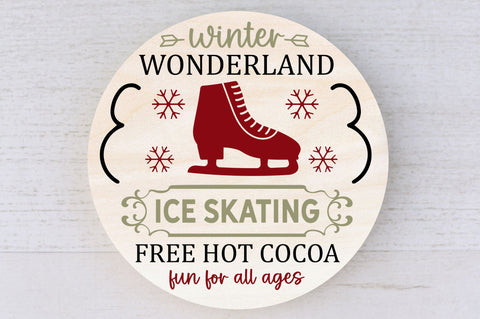 Winter wonderland ice skating SVG Design SVG Regulrcrative 