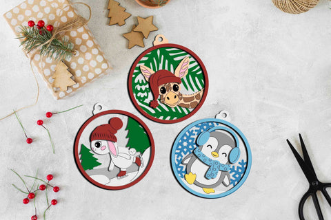 Winter Wonderland Laser Cut Christmas Ornaments SVG LaserCutano 