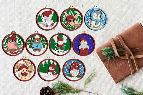 Winter Wonderland Laser Cut Christmas Ornaments SVG LaserCutano 