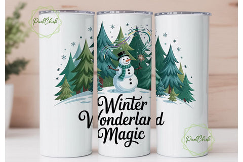 Winter Wonderland Magic Tumbler Wrap Sublimation PixelChick 