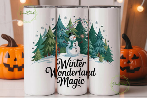 Winter Wonderland Magic Tumbler Wrap Sublimation PixelChick 
