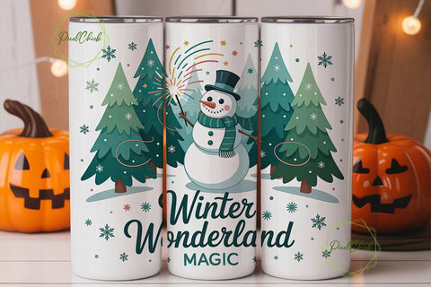 Winter Wonderland Magic Tumbler Wrap Sublimation PixelChick 
