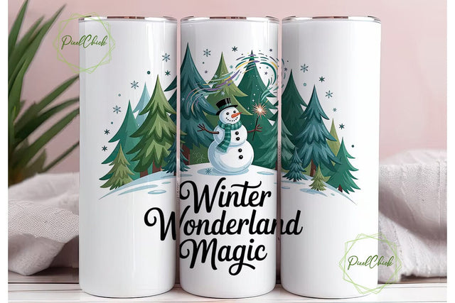 Winter Wonderland Magic Tumbler Wrap Sublimation PixelChick 