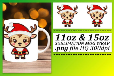 Winter Wonderland Mug Wrap: Embroidered 3D Sublimation afrosvg 