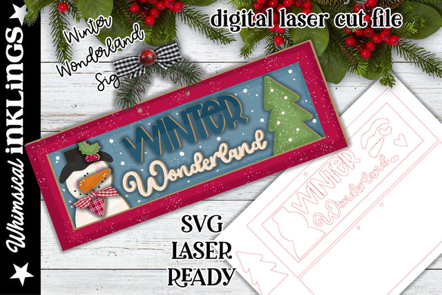 Winter Wonderland Sign SVG Whimsical Inklings 