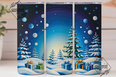 Winter Wonderland Snow Scene Tumbler Sublimation sassyprint 