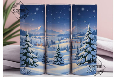 Winter Wonderland Snow Scene Tumbler Sublimation sassyprint 