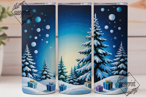 Winter Wonderland Snow Scene Tumbler Sublimation sassyprint 