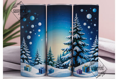 Winter Wonderland Snow Scene Tumbler Sublimation sassyprint 