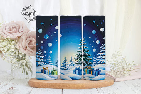 Winter Wonderland Snow Scene Tumbler Sublimation sassyprint 