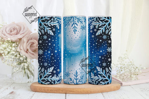 Winter Wonderland Snowflake 20oz Tumbler Sublimation sassyprint 