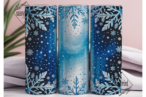 Winter Wonderland Snowflake 20oz Tumbler Sublimation sassyprint 