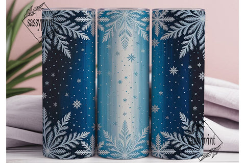 Winter Wonderland Snowflake 20oz Tumbler Sublimation sassyprint 