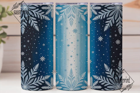 Winter Wonderland Snowflake 20oz Tumbler Sublimation sassyprint 