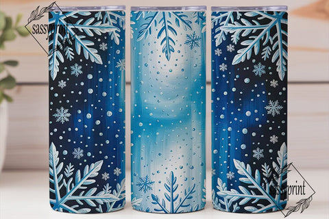 Winter Wonderland Snowflake 20oz Tumbler Sublimation sassyprint 