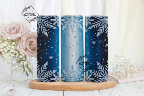 Winter Wonderland Snowflake 20oz Tumbler Sublimation sassyprint 