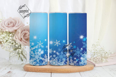 Winter Wonderland Snowflakes Tumbler Sublimation sassyprint 