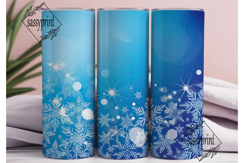 Winter Wonderland Snowflakes Tumbler Sublimation sassyprint 
