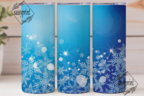 Winter Wonderland Snowflakes Tumbler Sublimation sassyprint 