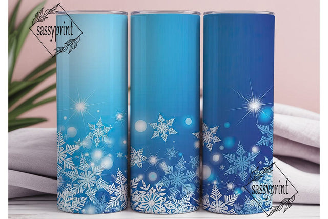 Winter Wonderland Snowflakes Tumbler Sublimation sassyprint 