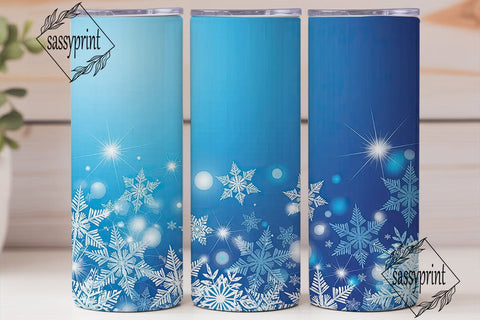 Winter Wonderland Snowflakes Tumbler Sublimation sassyprint 