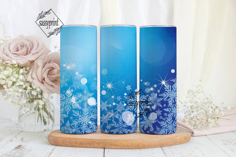 Winter Wonderland Snowflakes Tumbler Sublimation sassyprint 