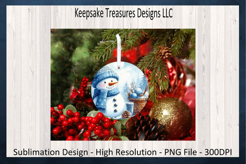 Winter Wonderland Snowmen Ornaments, Four Different Designs, Sublimation PNG Printable Sublimation Keepsake Treasures Designs LLC. 