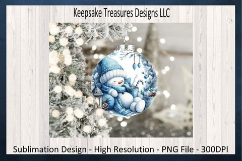 Winter Wonderland Snowmen Ornaments, Four Different Designs, Sublimation PNG Printable Sublimation Keepsake Treasures Designs LLC. 