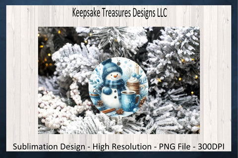 Winter Wonderland Snowmen Ornaments, Four Different Designs, Sublimation PNG Printable Sublimation Keepsake Treasures Designs LLC. 