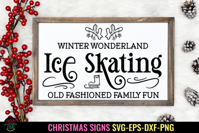 Winter Wonderland SVG I Christmas Sign SVG I Holiday Sign SVG Happy Printables Club 