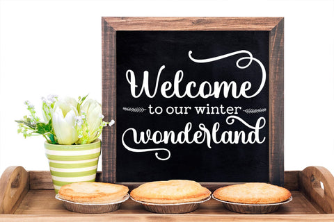 Winter Wonderland SVG I Christmas Sign SVG I Holiday Sign SVG Happy Printables Club 